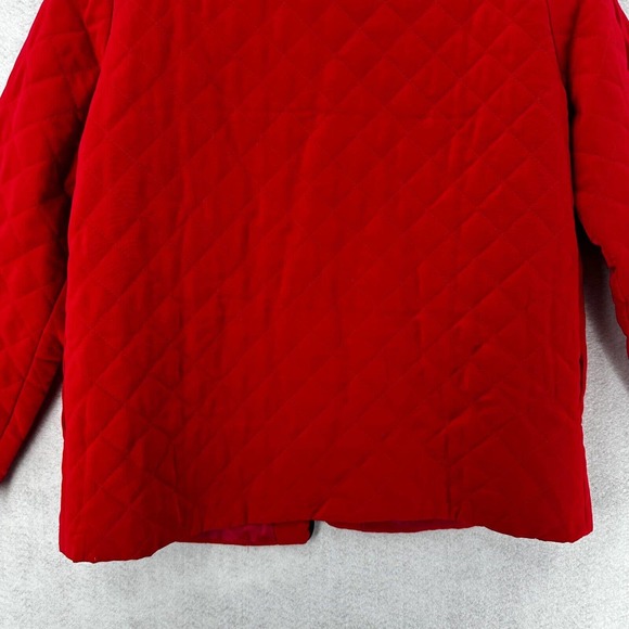 Susan‎ Graver Style Womens MEDIUM Jacket Red Quilted Frog Closure Chinese - Picture 7 of 13
